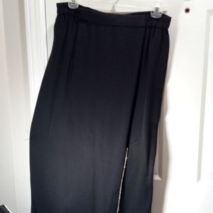 Vintage Black pencil Skirt with Rhinestone Sz Small